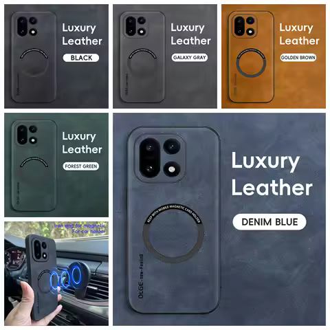 Retro Leather Soft Case for Oneplus 15 13 13T 12 12R 11 Ace 2 2V 3 3V Nord CE 5 6 Pro 5G Magnetic Wi