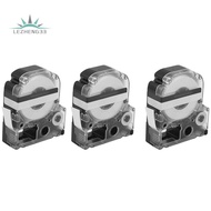 3Pcs 12mm Label Maker Tape Label Maker Black on White Label Tape for / Printer