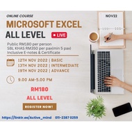 ONLINE TRAINING MICROSOFT EXCEL NOVEMBER 2022