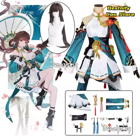 CosplayGame Honkai Impact 3rd Li SuShang Cosplay Costume Ancient Short Hanfu Women's Dresses S-2XL A