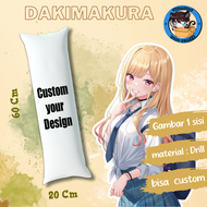 dakimakura / guling ukuran 20x60 cm link khusus custom dakimakura 1 sisi sudah termasuk isi