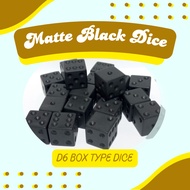 1 pc. Matte Black D6 Box-Type Dice