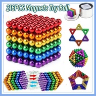 216Pcs 5mm Magnetic Balls Toys Early Education Toys Building Toys Decompression Magnet Bat Set