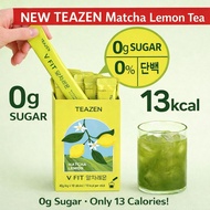 [TEAZEN] V FIT Matcha Lemon 10 Sticks | 0g Sugar | Only 13kcal | Korean Matcha Drink Mix