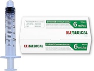 Elimedical Veterinary Syringe Without Needle, Luer Lock 6cc 100pcs/box 05LT