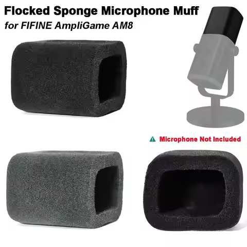 1pcs Replacement Mic Windscreen Cover Noise Reduction Flocked Sponge Foam Microphone Muff Windproof