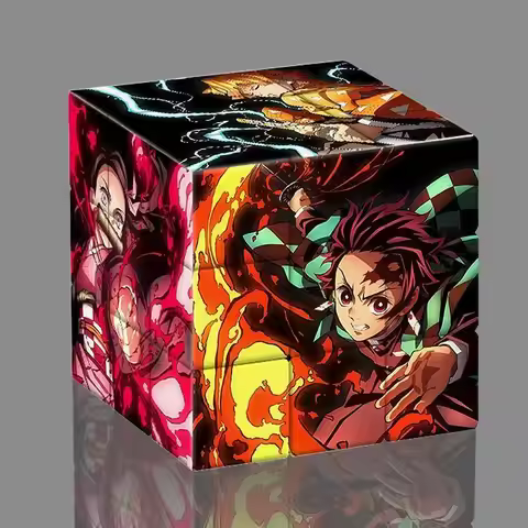 Anime Demon Slayer 3x3 Magic Cube Stress Relief Puzzle Game Gift for Boys Girls Fans