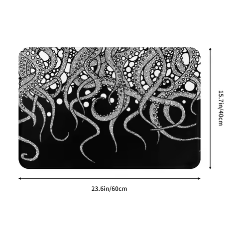 Custom Horror Monster Tentacles Cthulhu Doormat Mat Anti-Slip Bath Kitchen Garage Rug Carpet 40*60cm