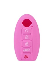 Funda protectora rosa para llave de coche con función anticaídas, adecuada para modelos Nissan Altima, Sentra, Maxima, Rogue, Armada, Pathfinder, Versa de 1 pieza