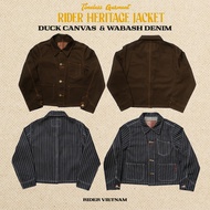 Men's Crop Rider Heritage Jacket, Denim/Canvas material - RIDER VIETNAM