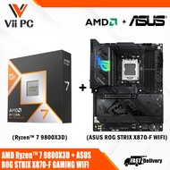 ASUS ROG STRIX X870-F GAMING WIFI AM5 ATX Motherboard + AMD Ryzen™ 7 9800X3D Desktop Processor BUNDL