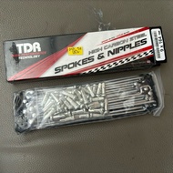 Motorcycle Spokes ChromeTDR Chrome Spokes Chrome Spokes TDR 9x164