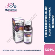 Excelab Respicol 120ml Elderberry + Tiger Milk Mushroom untuk Batuk Berpanjangan/Batuk Penat/Batuk L