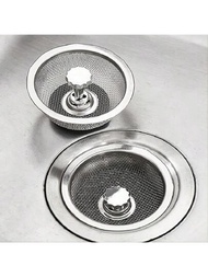 1入組用不鏽鋼水濾網升級您的廚房水槽-1入組水槽濾網連塞子