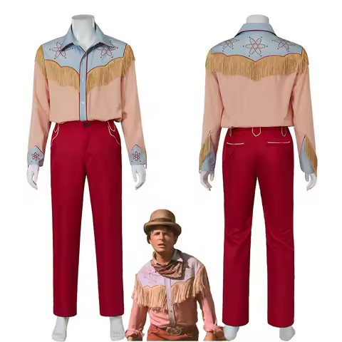 Movie Back To The Future 3 Marty Mcfly Cosplay Costume Cowboy Outfits Adult Men Vintage Cowboy Dress