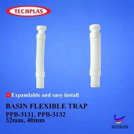 [ TECHPLAS ] (PPB-3131 / PPB-3132) Flexible Trap | 32mm & 40mm | Sink Plumbing | Pipe Fittings