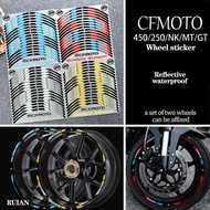 17 Inch Universal Wheel Mags Stickers for CFMOTO 450sr 250sr NK MT GT Series Motorcycle Rims Sticker