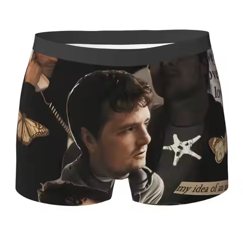 J-Josh Hutchersons Underwear American Actor Funny Panties Custom Boxer Brief Pouch Males Plus Size B