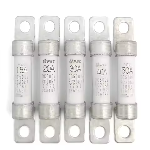 1PCS PEC New Energy Vehicle Fuse EV High Voltage Fuse 500V DC Fuse 15A20A30A40A50A