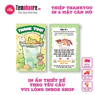 Thank You Thank You Card C009 Size 9x5.5 cm Matte Lamination