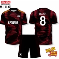 Baju Bola Jersey Futsal Full Printing Bebas Custom Design Free Nama