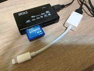 多功能讀卡器及usb 轉插器直過相入I phone /Type C 接口電話（可用於SD/TF/CF/M2/XD/MS/MMC）