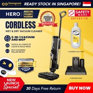 Strongcore HERO 2-in-1 Cordless Wet and Dry Vacuum Cleaner - Dual Tank, Self-Cleaning Roller-Brush