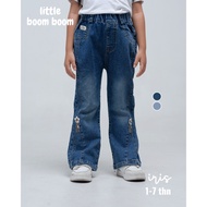 LITTLE BOOM BOOM - Long Cutbray Jeans for Girls Highwaist Origami Ages 2-9 Years