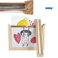 WOAY Wooden Kids Art Frame, Changeable Rotatable Photo Frame, Creative Memorial Family Portraits Wal