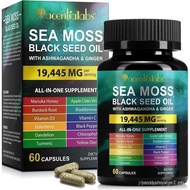Sea Moss Black Seed Oil Capsules,  Ginger Capsule with Vitamin C D3, Multi Blend Nutrition Supplemen