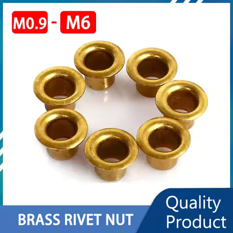 Copper Hollow Rivet Nuts M0.9 M1.3 M1.5 M2 M2.5 M3 M4 M5 M6 Brass Tubular Rivets Double-sided Circui