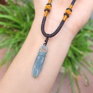 Q791 Beautiful High Quality Blue Jade Buddha Hand Necklace, not picky about destiny - Feng Shui TUDO