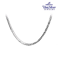Unisilver 925 Sterling Extraflat Curb Chain Mens Necklace (MND22)