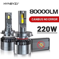 HYNBYZJ H7 H4 Led Car Headlights Canbus 220W H1 H8 H11  Lamp 9005 HB3 9006 HB4 9012 LED Bulb Turbo L