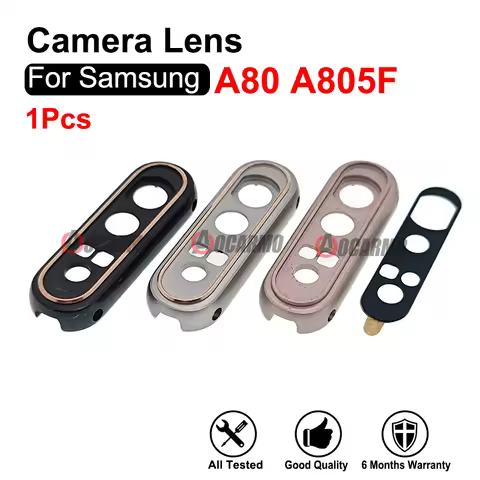 Black Gold Silver Rear Back Camera Lens With Frame For Samsung Galaxy A80 A805F Replacement Parts