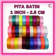 2.5 cm or 1 inch Satin Ribbon - 2.5cm 1 inch Satin Ribbon - Rainbow Satin Ribbon