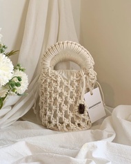 Macrame 手工 法式 優雅 編織 手提包 l 附內裡袋