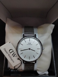 New !!! Jam Tangan Casual Perempuan Tali Kecil Rantai Pasir Analog D W Terlaris Kekinian Best Seller