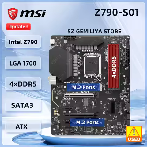 MSI Z790 Motherboard Z790-S01 Motherboard LGA 1700 DDR5 M.2 256GB support i9-14900F i9-13900 i3-1410