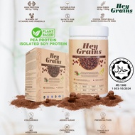 800g HeyGrains Cocoa Meal Replacement Powder with Isolated Soy & Pea Protein, High Protein, Multivit