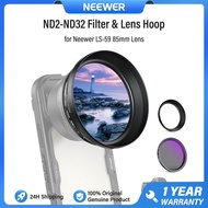 NEEWER 72mm Variable ND2-ND32 Filter with 77mm Lens Hood for LS-59 85mm Telephoto Phone Lens