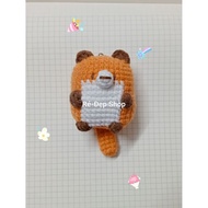 Wool fox keychain - Handmade Keychain
