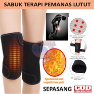 Warna Acak - iCantiq (SEPASANG) Sabuk Pemanas Lutut Magnetic Tourmaline Sabuk Terapi Pemanas Lutut T