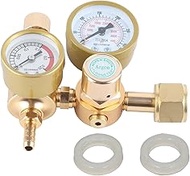 Argon Regulator Flow, Meter Gas Regulator Gauge, Welder Gas Regulator, CO2 Gauge Flow Meter Valve, 0 To 4500PSI CGA580 15/16in Female Thread Inlet 1/4in Outlet