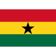 Ghana Country Flag Full Printing Peles Material