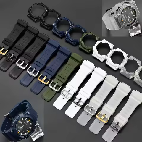 For Casio AQ-S810W Watch Strap Cover Protective Case Frame Bezel Band Replacement Kit With Tool 18mm
