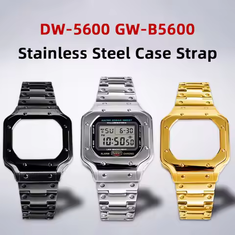 Mod Kit DW5600 stainless steel case watchband For G-SHOCK Casio DW-5600 GWX5600 GW-B5600 modified Sa