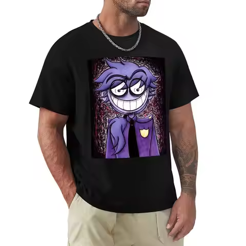 Purple Guy - William Afton - Smile T-Shirt Graphic Print Short Sleeve T-Shirt