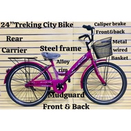 🎁SIAP PASANG BASIKAL MURAH 24” CITY BIKE/BASIKAL 24 INCI/24''BICYCLE/CITY BIKE/2439/BICYCLE CARRIER 