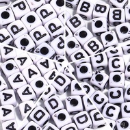 100Piece/Bag Acrylic Square Washed Letter Beads 4.5mm English alphabet beads diy Phone Chain Beads V